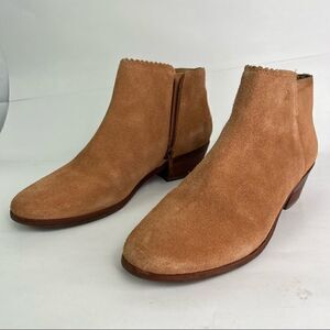 Jack Rogers Tan Suede Ankle Bootie Size 8